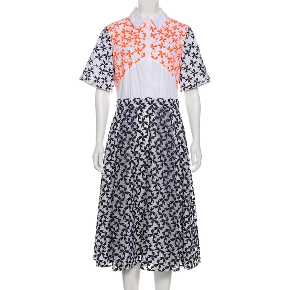 Tanya Taylor Embroidered Midi Dress - Picture 1 of 3